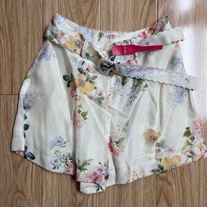 NWT* Fabrique Beryl Flora Shorts in Silk-Linen | L